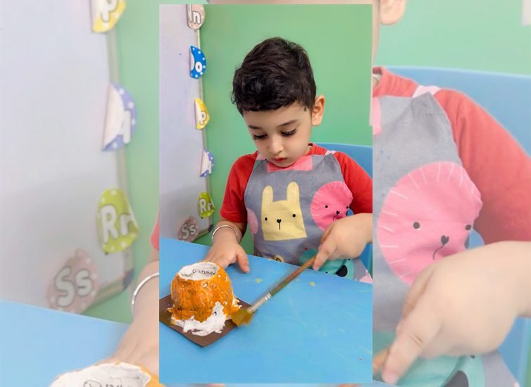 The Little Thinkers child painting activity